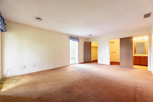 604 Augusta National Way, Knoxville, TN 37934 - unfurnished bedroom with carpet floors, a walk in closet, ensuite bath, and a textured ceiling