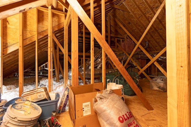 view of attic