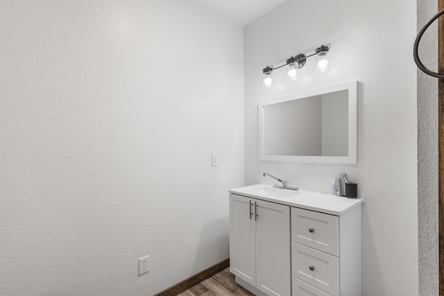 250 Creek Rd, Sweetwater, TN 37874 - bathroom with wood finished floors, vanity, and baseboards