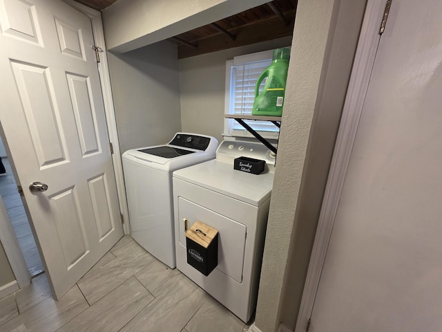 1568 Perry St SE, Cleveland, TN 37311 - laundry area featuring separate washer and dryer and wooden ceiling