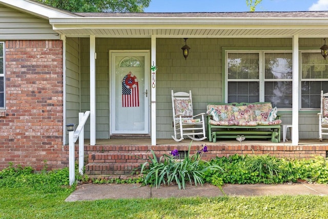 250 Rocky Ford Rd, Rossville, GA 30741 - entrance to property featuring a porch and brick siding