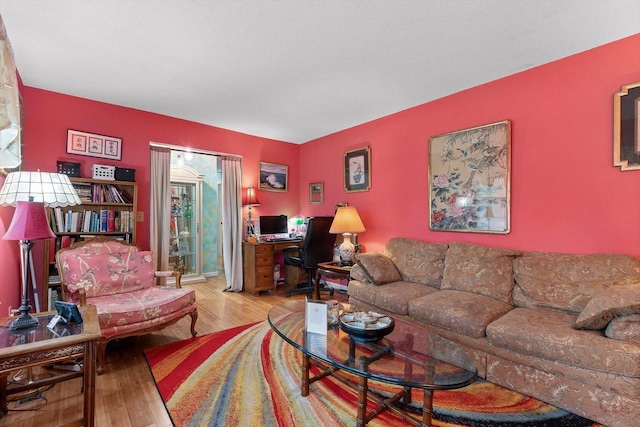 250 Rocky Ford Rd, Rossville, GA 30741 - living room featuring wood finished floors and a desk