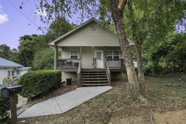 bungalow with covered porch