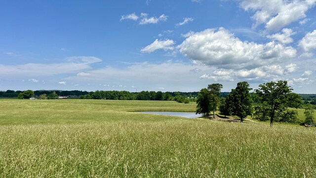 view of nature featuring a water view and a rural view