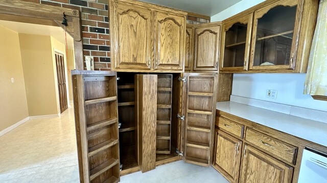 kitchen featuring white dishwasher