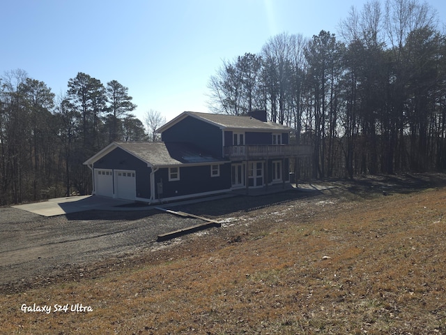 view of property featuring a garage