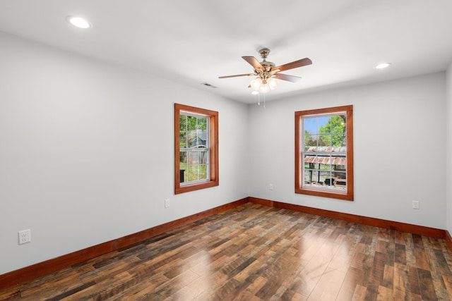 804 Eastanallee Ave, Athens, TN 37303 - empty room featuring visible vents, baseboards, ceiling fan, and a healthy amount of sunlight