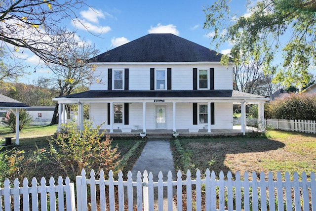 farmhouse-style home with covered porch