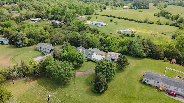 aerial view of sparsely populated area
