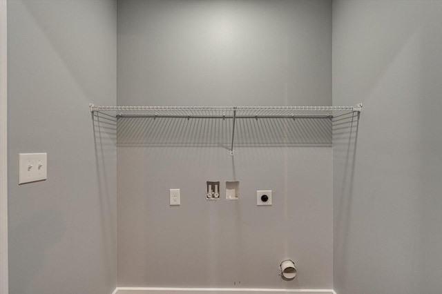 1318 Unity Dr NE, Cleveland, TN 37312 - laundry area featuring hookup for an electric dryer, hookup for a washing machine, and baseboards