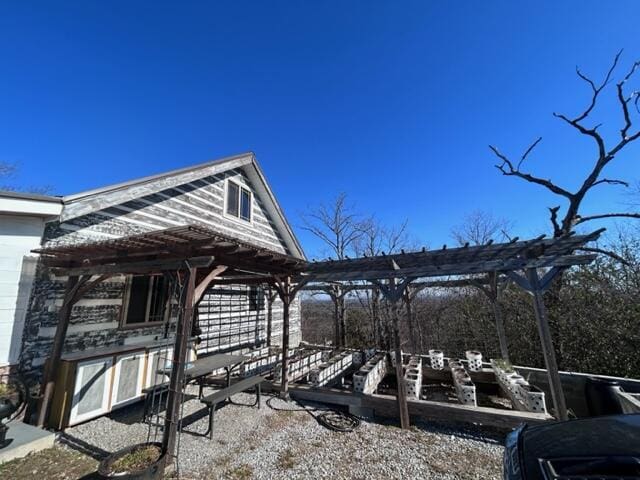 dock area featuring a pergola