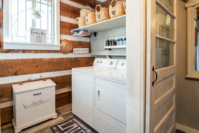 laundry room featuring washing machine and dryer