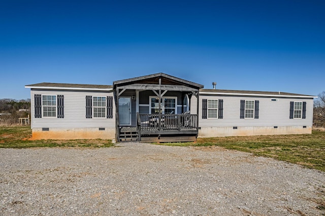 manufactured / mobile home featuring crawl space