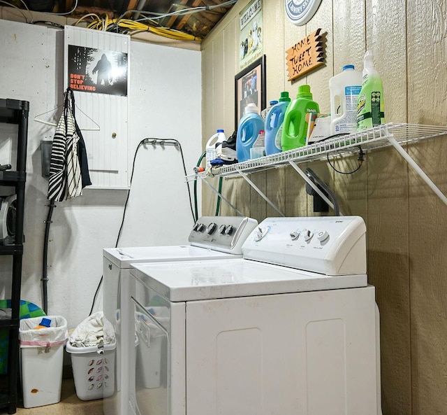 laundry room with separate washer and dryer