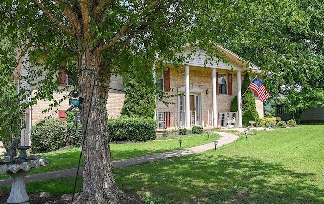 exterior space with a lawn