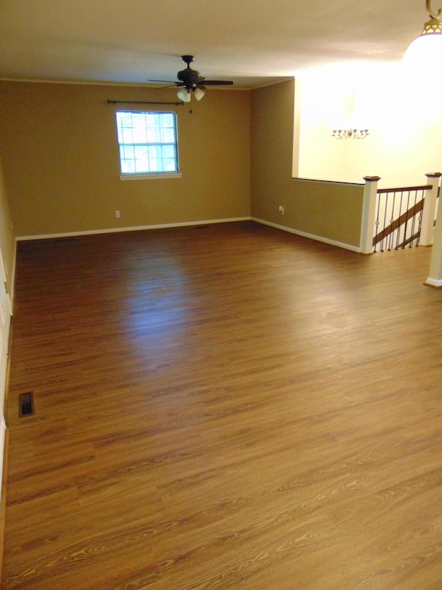 668 Mount Zion Rd NW, Georgetown, TN 37336 - unfurnished room with a ceiling fan and wood finished floors