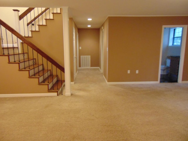 668 Mount Zion Rd NW, Georgetown, TN 37336 - interior space featuring stairway, recessed lighting, and ornamental molding