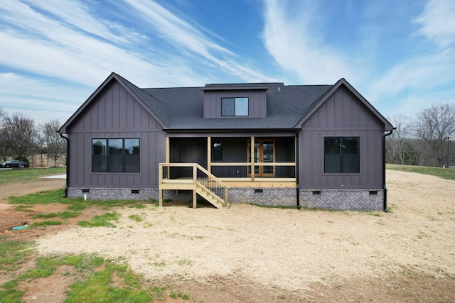 exterior space featuring a garage