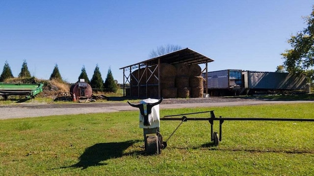 view of community featuring a yard