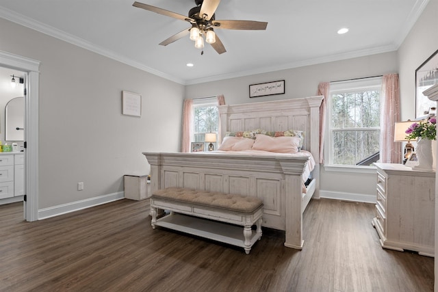 3914 Dogwood Valley Rd, Tunnel Hill, GA 30755 - bedroom featuring multiple windows, baseboards, and dark wood-style flooring