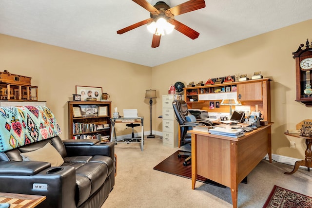 135 Charles Cir SE, Cleveland, TN 37323 - office with light carpet and a ceiling fan