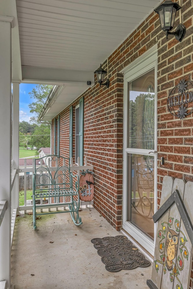 view of patio featuring covered porch