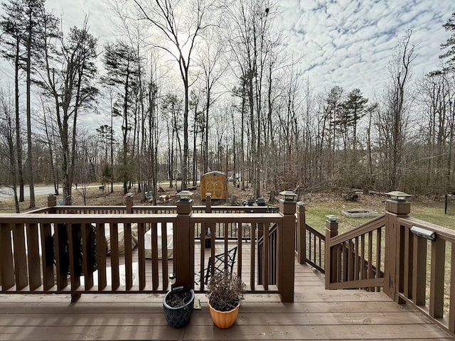 view of wooden terrace