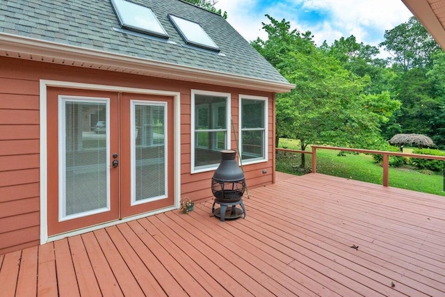 view of wooden deck