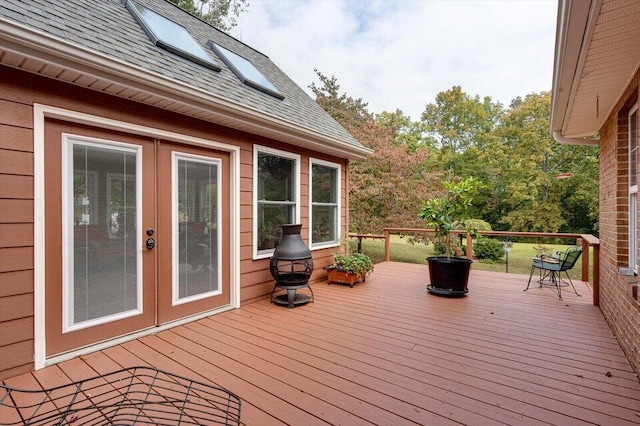 view of wooden deck