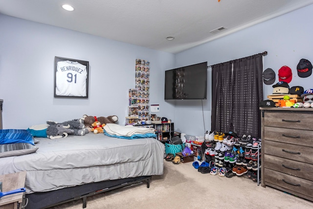 view of carpeted bedroom