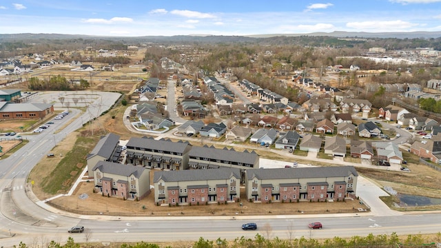 aerial view with a residential view