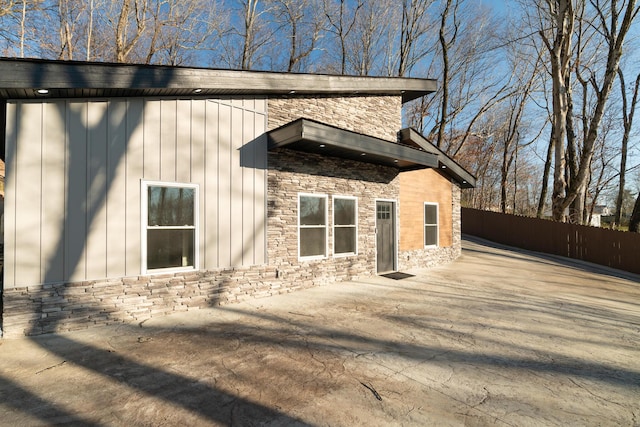 view of home's exterior with a patio area