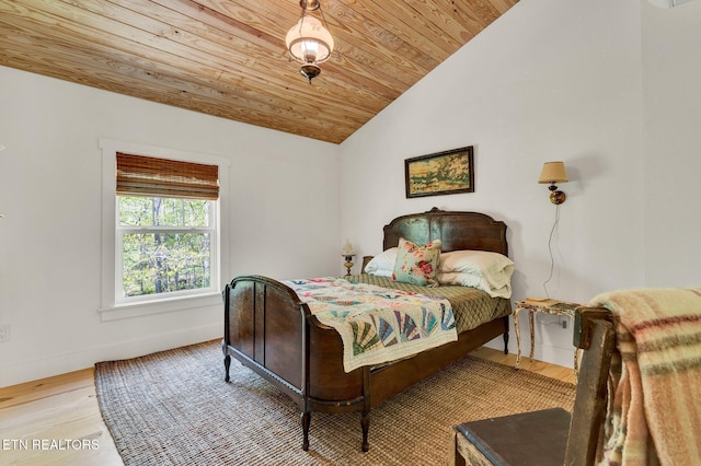355 Cross Keys Ln, Ten Mile, TN 37880 - bedroom featuring wooden ceiling, lofted ceiling, and wood finished floors