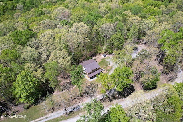 355 Cross Keys Ln, Ten Mile, TN 37880 - aerial view of property and surrounding area featuring a heavily wooded area