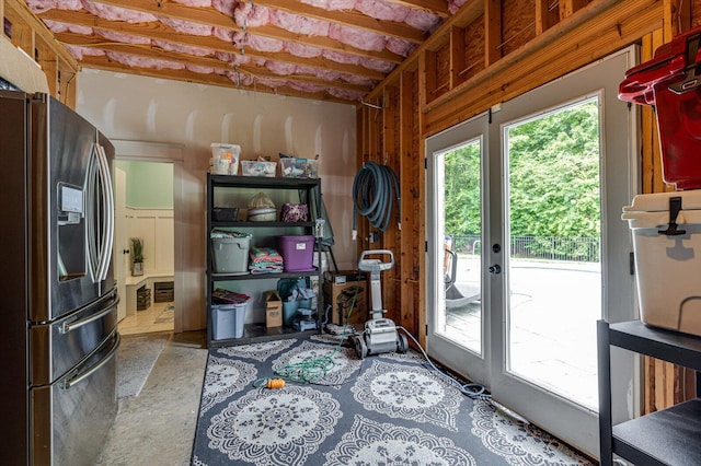 interior space featuring french doors