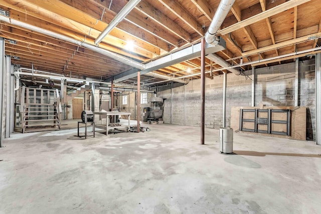 547 Van Davis Rd NW, Georgetown, TN 37336 - unfinished basement with stairway