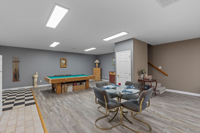 681 Pinhook Rd, Calhoun, TN 37309 - recreation room featuring billiards, wood finished floors, and baseboards
