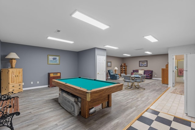 681 Pinhook Rd, Calhoun, TN 37309 - rec room with billiards, wood finished floors, and baseboards
