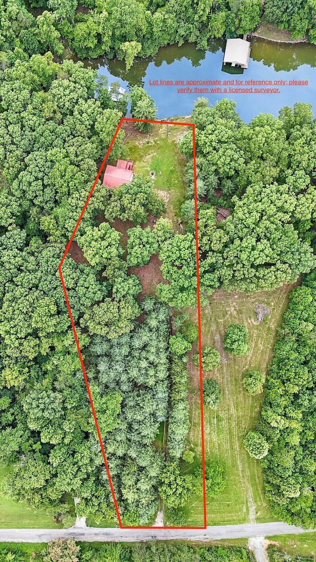 865 Ewing Rd, Spring City, TN 37381 - view of property location featuring property parcel outlined and a large body of water