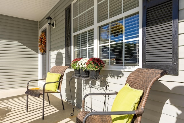 view of patio with a porch