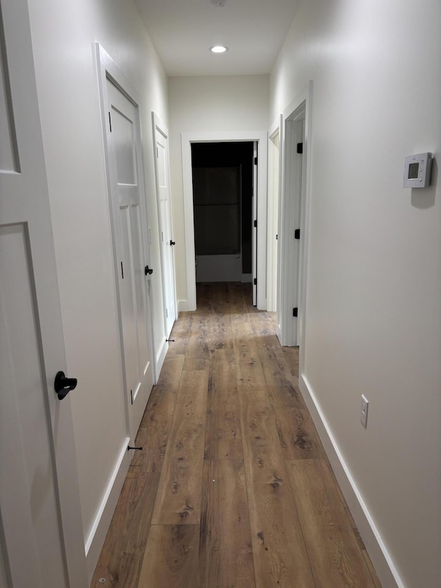 2901 Bobo Ave NW, Cleveland, TN 37312 - hall with wood-type flooring and recessed lighting