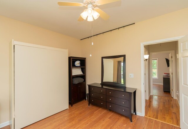 328 Mill Hamlet Rd NW, Charleston, TN 37310 - bedroom featuring light wood-type flooring and ceiling fan