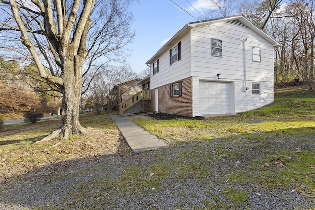 view of home's exterior featuring a garage