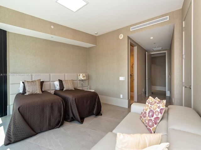 view of tiled bedroom