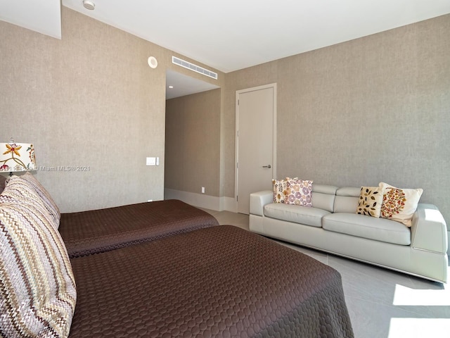 view of tiled bedroom