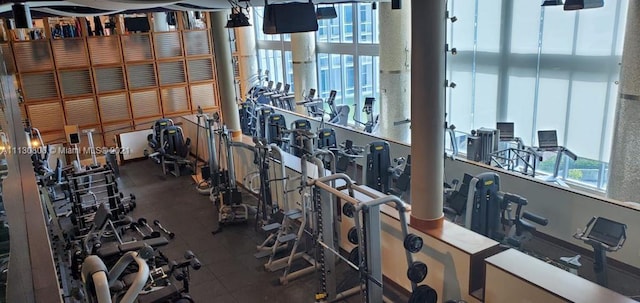 view of exercise room