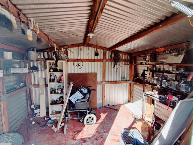 view of storage room