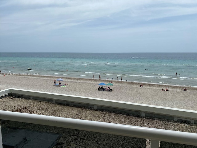 water view featuring a beach view