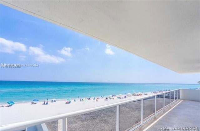 water view featuring a beach view