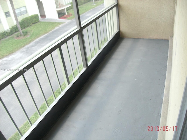 view of balcony